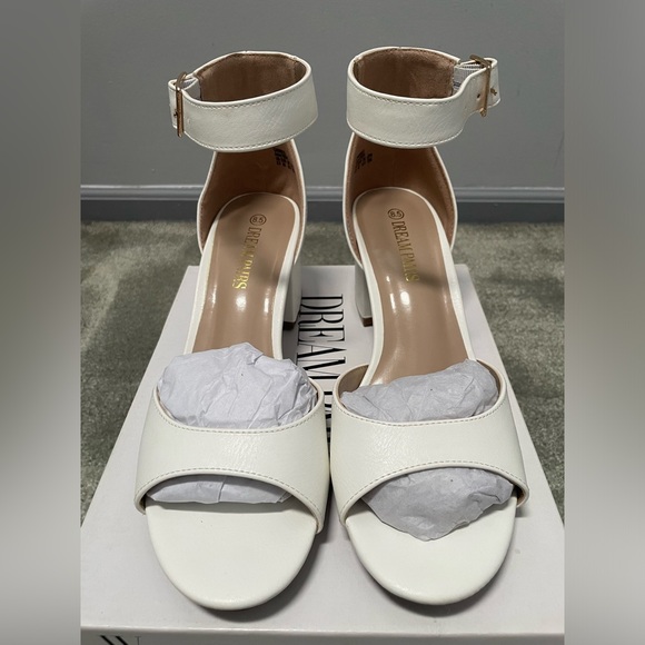 DREAM PAIRS Womens Chunkle Low Heel Pump Ankle Strap Dress Sandal - 8.5 - Picture 4 of 8